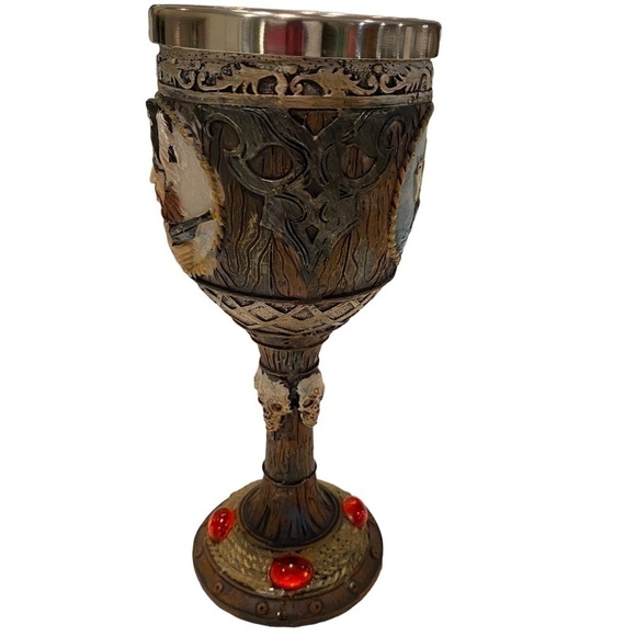 Pirate and Ship Drinking Goblet Cast Resin and Metal Lined - Picture 4 of 10